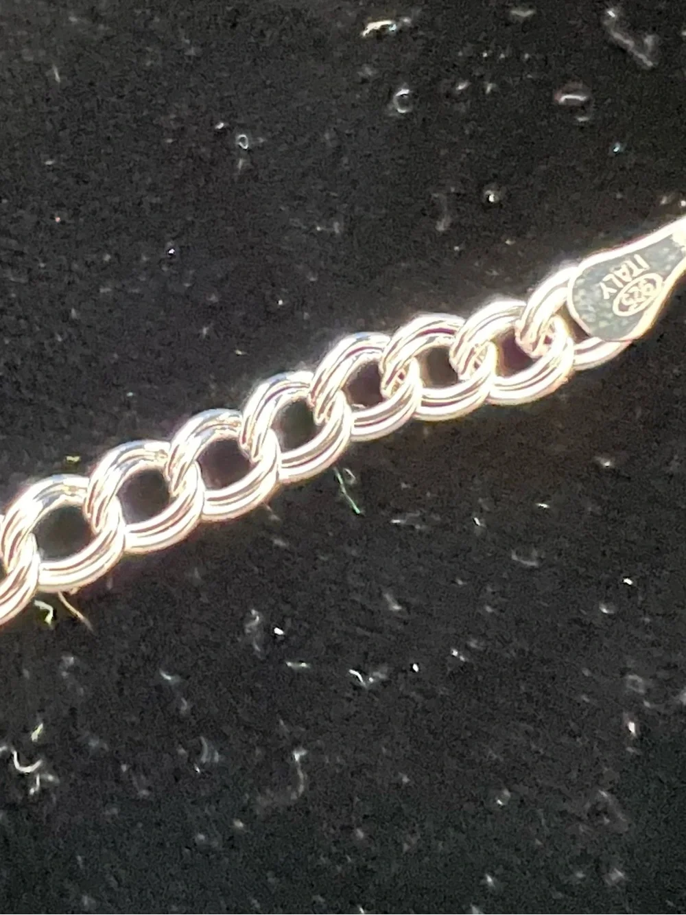 Sterling Silver Curb Chain Bracelet - Silver